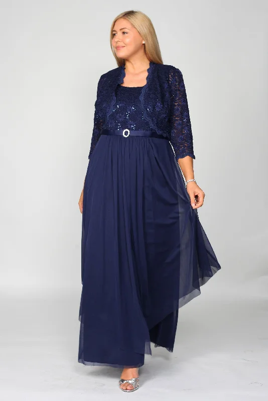R&M Richards 7300W Long Mother Of Bride Plus Size Jacket Dress Nylon Fabric Polyester Fabric Spandex Fabric R&M Richards 7300W Long Mother Of Bride Plus Size Jacket Dress Nylon Fabric Polyester Fabric Spandex Fabric