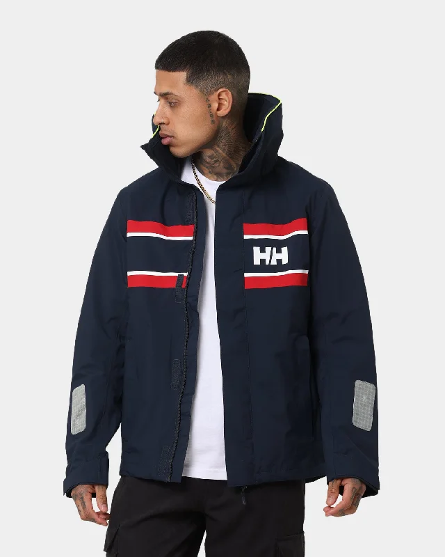 Helly Hansen Saltholm Jacket Navy Knit Fabric Woven Fabric Fleece Fabric