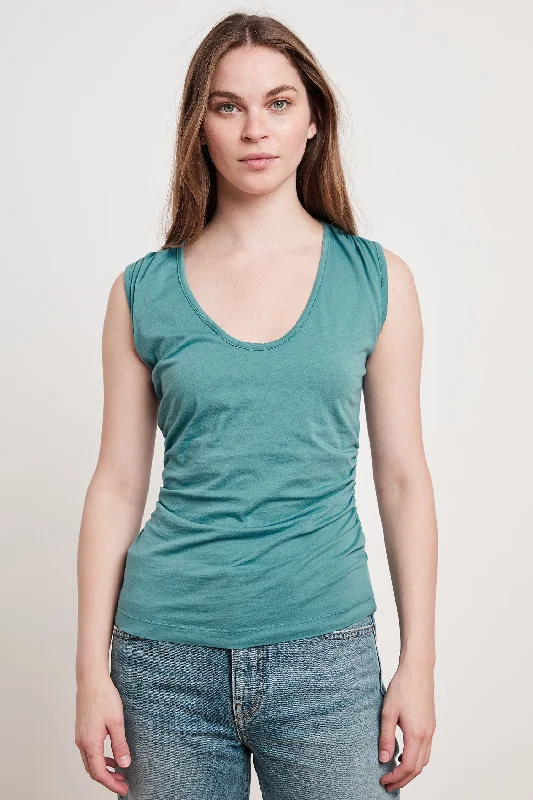 DELILAH TANK TOP teal tank top