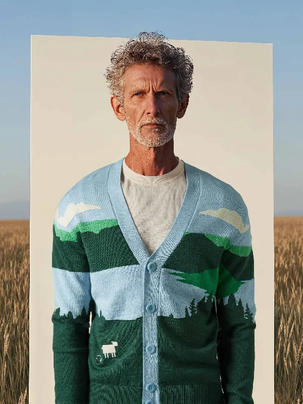 The Sheepscape Cardigan - Emerald Green Rayon Fabric Velvet Fabric Corduroy Fabric
