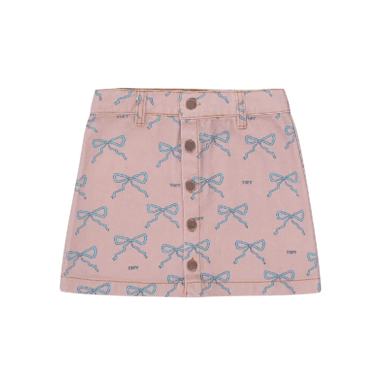 Bow Skirt in Taupe by Tinycottons velvet skirt plush