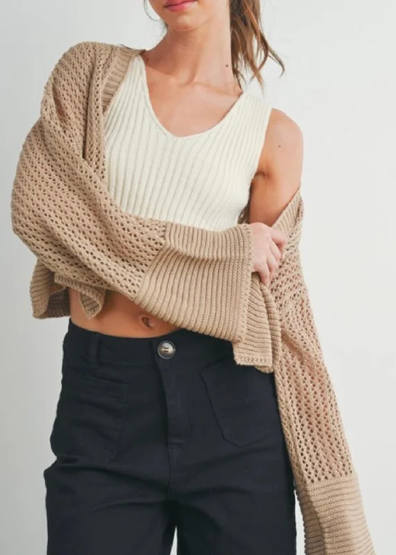 Sophia Crop Cardigan Glossy Satin Silk