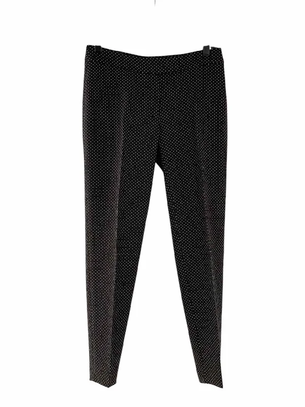 Anne Klein Size 2 Black Gray Polka Dot Pants Soft Cotton Pants