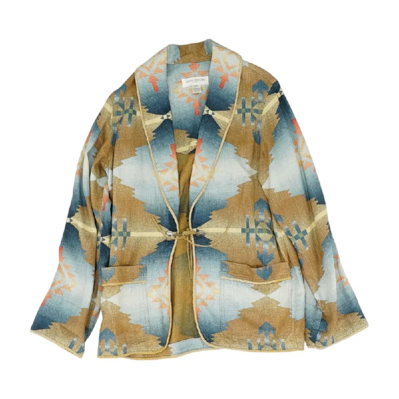 Multi Graphic Jacket Tiered Jacket Buttoned Jacket Zippered Jacket