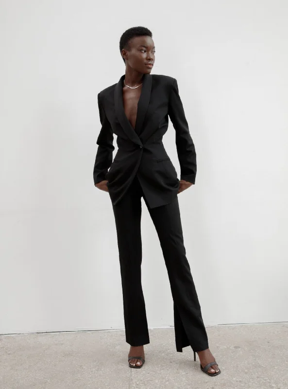 Matisse Pants - Noir Formal Linen Trousers