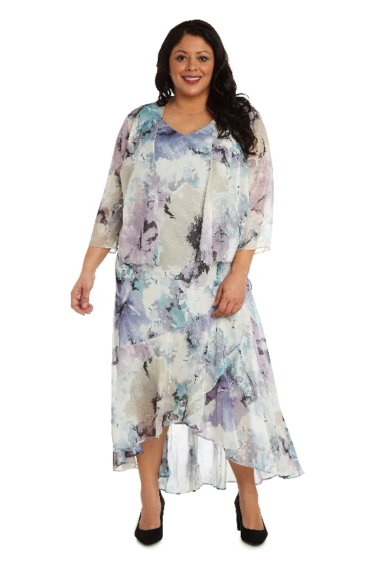 R&M Richards 7763W Plus Size High Low Jacket Dress Mesh Jacket Canvas Jacket Denim Jacket R&M Richards 7763W Plus Size High Low Jacket Dress Mesh Jacket Canvas Jacket Denim Jacket