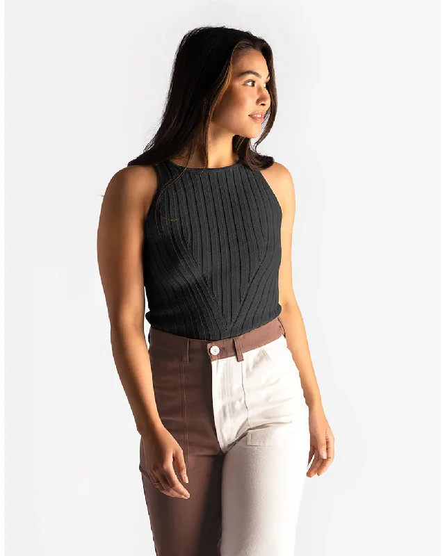 Knit Tank (Charcoal) sleep tank top