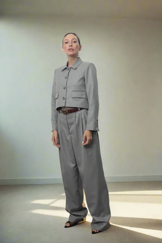 The Relaxed Grey Pants Cozy Fitted Pants
