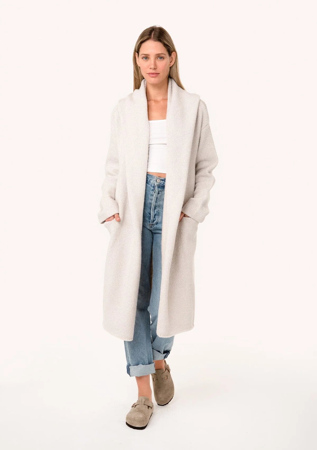 Oversized Two Pocket Cardigan Patchwork Embroidered Appliqued