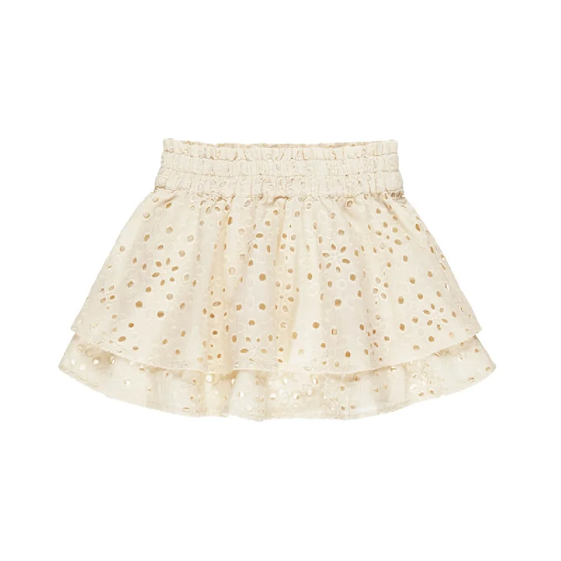 Rose Mini Skirt in Natural by Rylee & Cru linen skirt relaxed