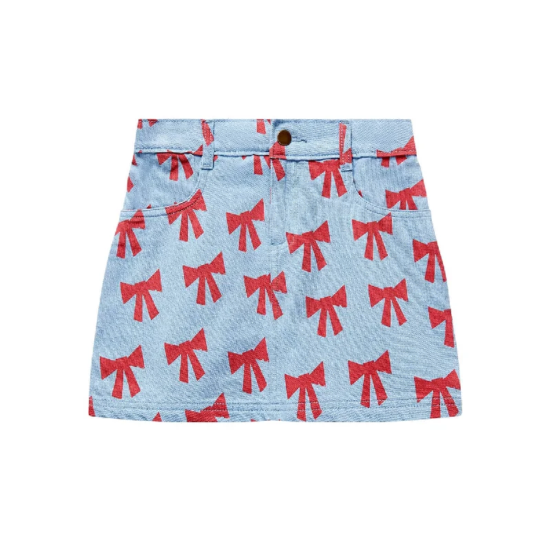 Cloud Skirt in Setting Sun Bows by Wynken high waist skirt
