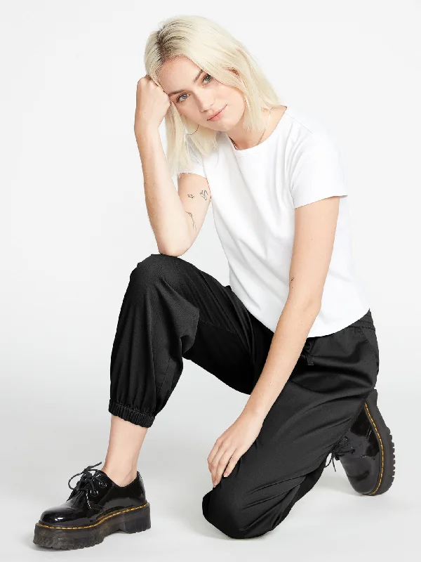 Frochickie Jogger Pants - Black High-Waist Yoga Pants