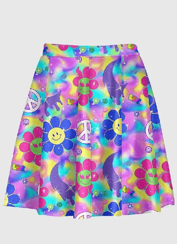 Peace & Love Flare Skirt cashmere skirt plush