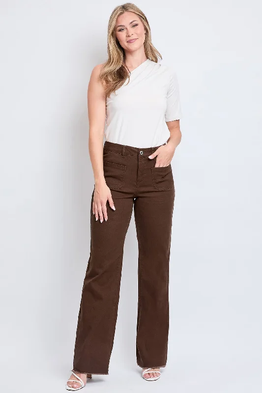 Women's High Rise Snip To Fit Wide Leg Pant Cozy Lounge Pants