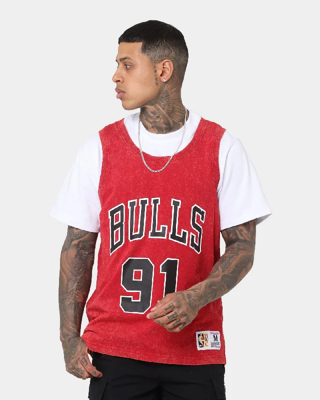 Mitchell & Ness Dennis Rodman #91 Quintessential Acid Tank Red cherry red tank
