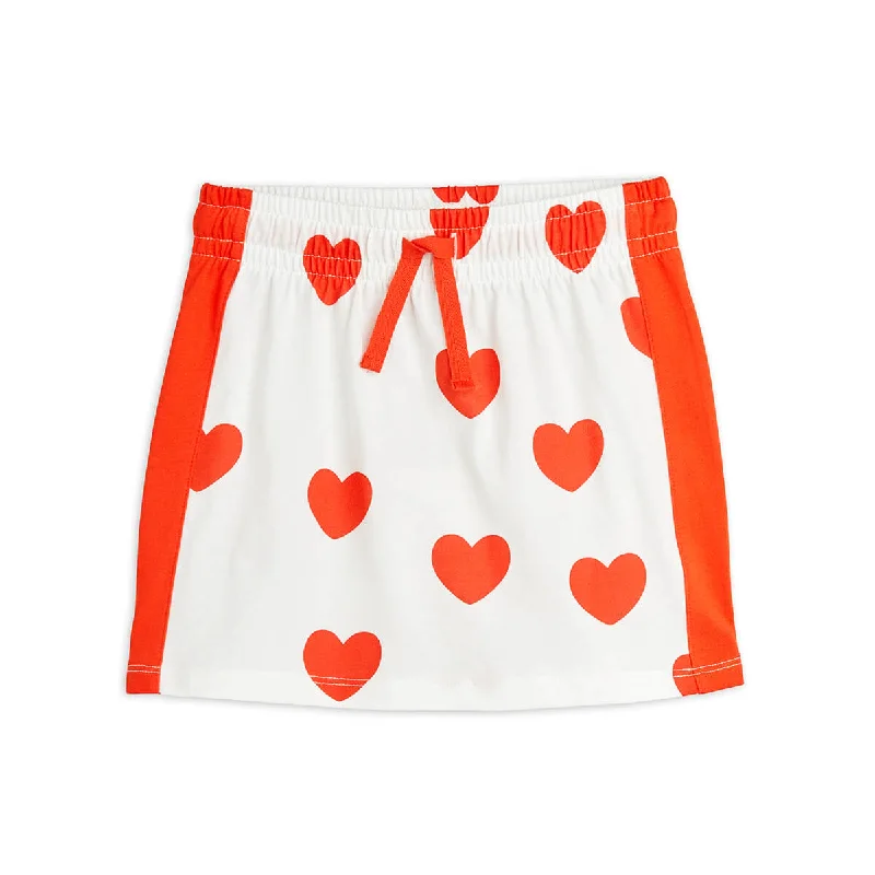 Hearts AOP Skirt by Mini Rodini elastic waist skirt