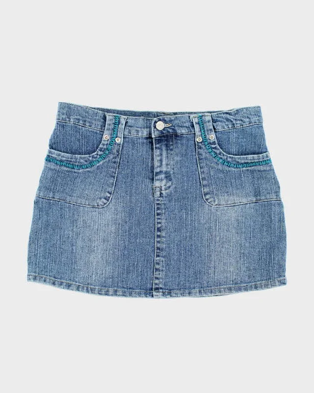 Vintage Y2k 00s 725 Originals Denim Mini Skirt - S cashmere skirt plush