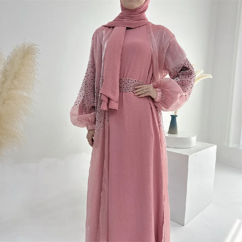 Daily Solid Color Puff Sleeve Sleeve Cardigan Cashmere Blend Cotton Blend Poly Blend