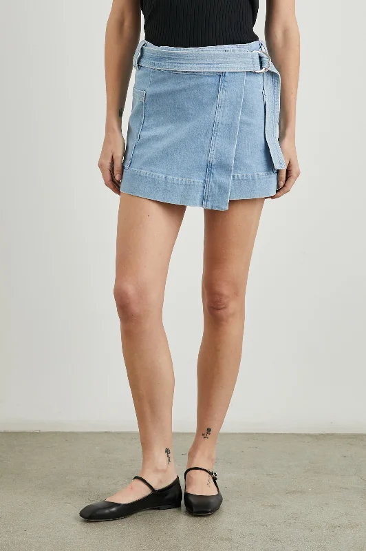 DEANNA SKIRT - BLUE MIST chiffon skirt flowing