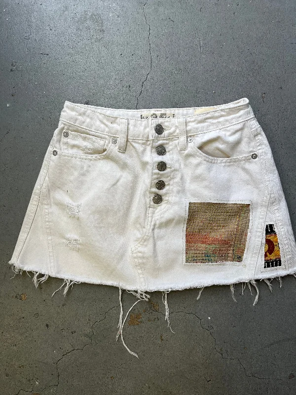 Up cycled Free People mini skirt low waist skirt