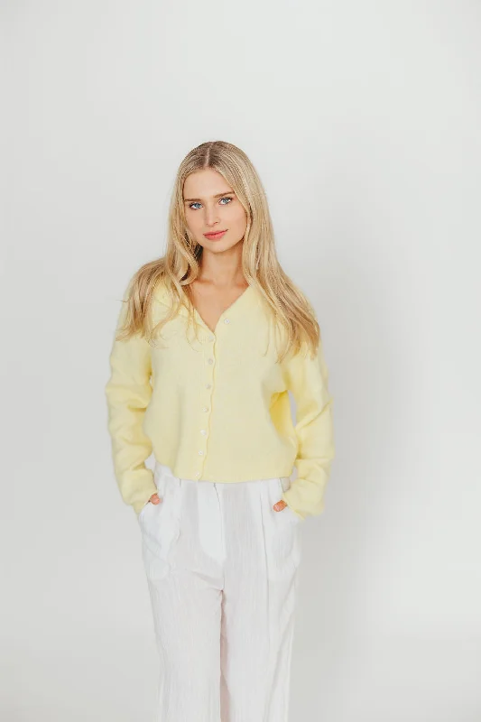 Piper Cardigan in Butter Open Front Closed Front Wrap Front
