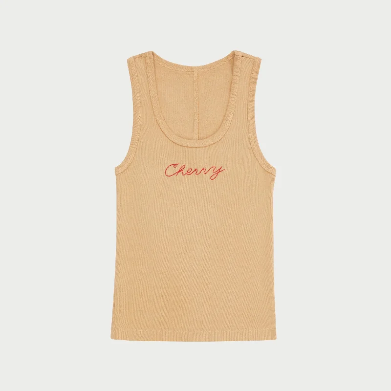 Chain Stitch Tank Top neon tank top