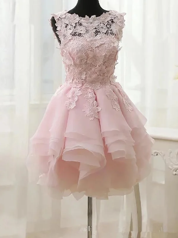 Cue Short Lace Top Round Neckline Party Dress, Short Layers Homecoming Dress Pencil Length Work Cue Short Lace Top Round Neckline Party Dress, Short Layers Homecoming Dress Pencil Length Work