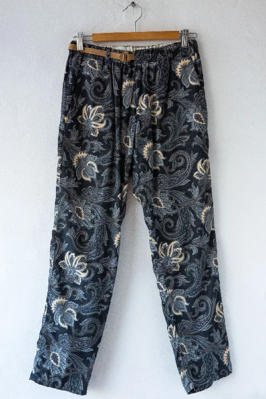 Paisley Cord Pant Comfy Cargo Trousers
