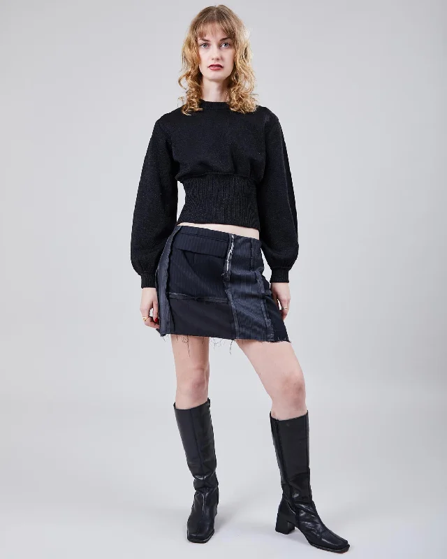 Rokit Originals Lindsay Reworked Tailoring Skirt - XS velvet skirt plush