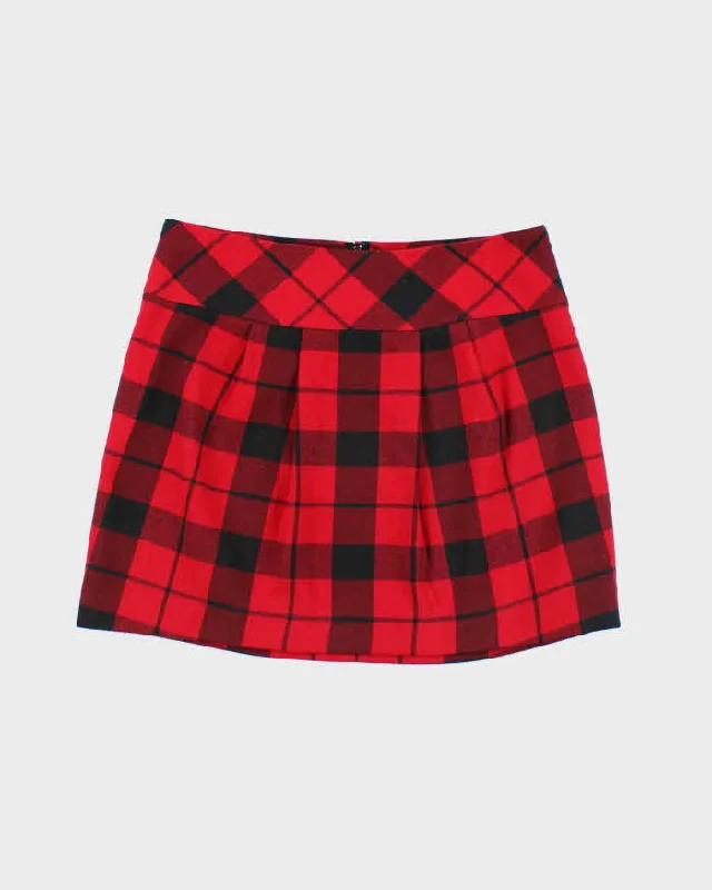 Vintage Y2k 00s Le Chateau Checked Mini Skirt - XS cotton skirt soft