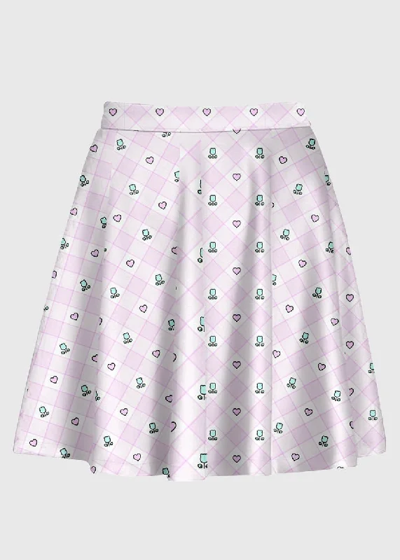 Flower Fairy Kei Kawaii Plaid Skirt slim fit skirt