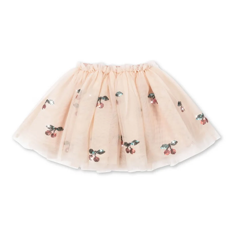 Yvonne Skirt in Ma Grande Cerise Sequin by Konges Slojd velvet skirt rich