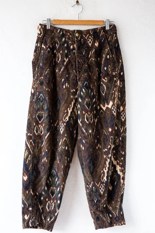 Velvet Ikat Pant Comfy Zip-Up Pants