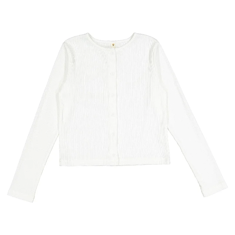 Ava and Lu White Button Down Cardigan Boxy Cardigan Fitted Cardigan A-Line