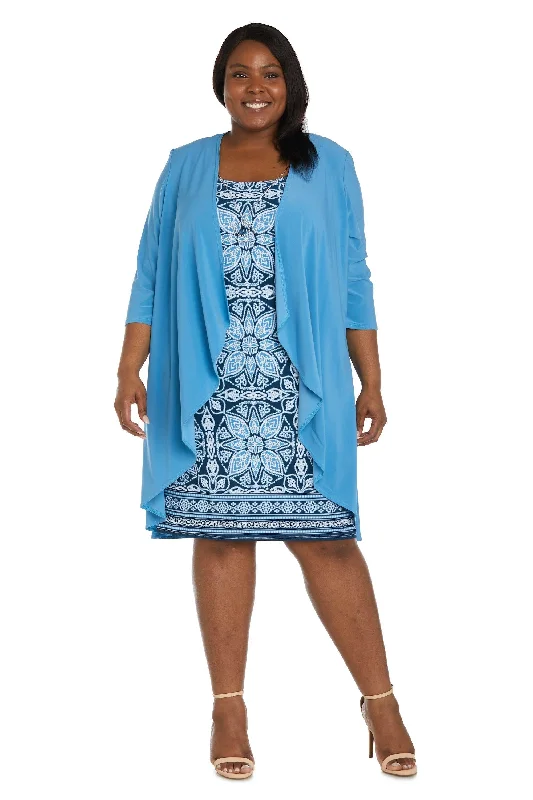 R&M Richards 9227W Short Plus Size Jacket Dress Cardigan Sweater Pullover