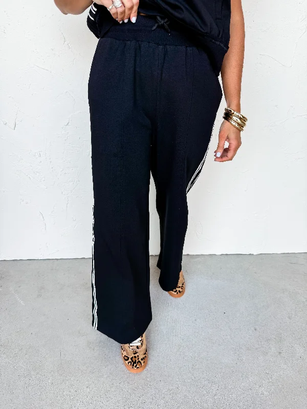 Who Knew Wide Leg Pants-Black Relaxed Linen Pants