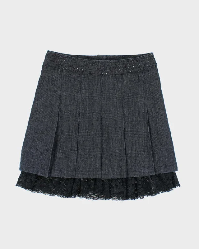 Vintage Y2k 00s Ohayo Pleated Mini Skirt - XS cashmere skirt fine