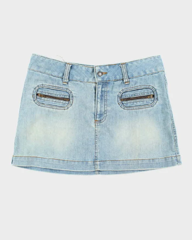 Vintage Y2k 00s American Eagle Outfitters Denim Mini Skirt - M wool skirt sturdy