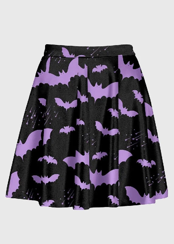 Pastel Goth Bat Skirt cotton skirt soft