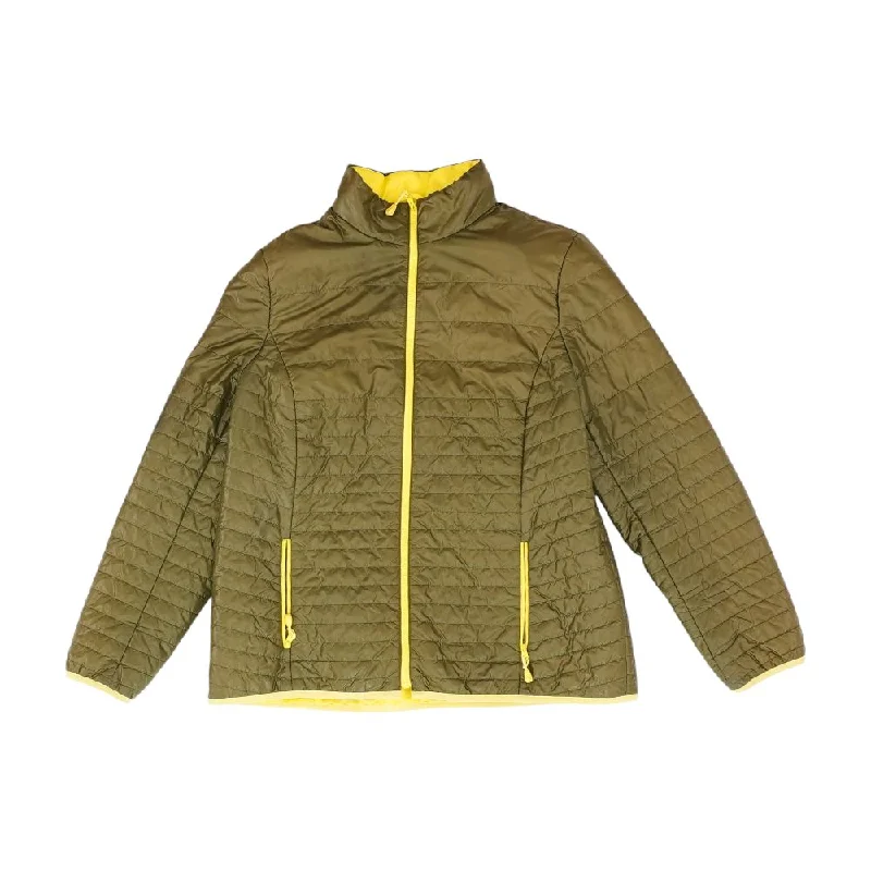 Green Solid Lightweight Jacket Toggled Jacket Drawstring Jacket Belted Jacket