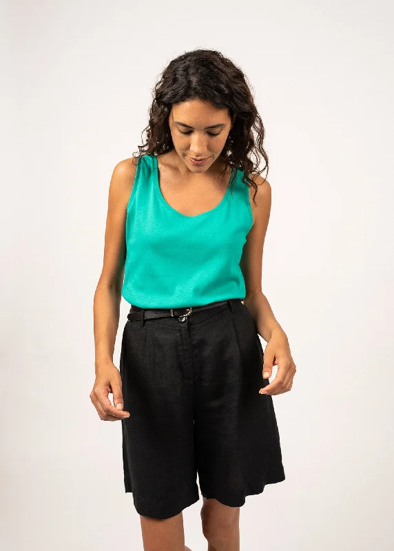 BASTIA III - Cotton Tank Top | Slim Fit (ABSINTHE GREEN) activewear tank top