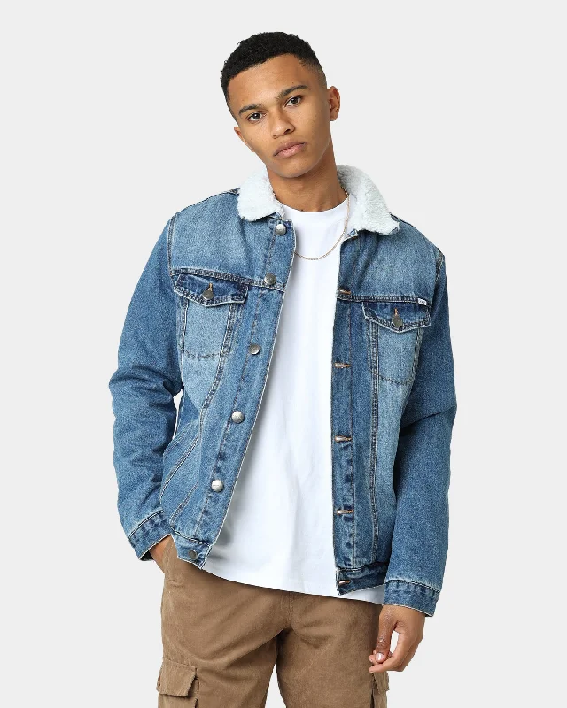 Nena And Pasadena Chicago Trucker Jacket Michigan Blue Elasticated Jacket Padded Jacket Insulated Jacket Nena And Pasadena Chicago Trucker Jacket Michigan Blue Elasticated Jacket Padded Jacket Insulated Jacket