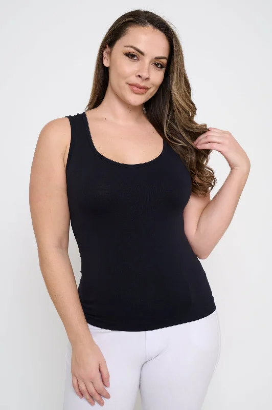 Plus Size Women’s Essential Seamless Tank Top floral tank top