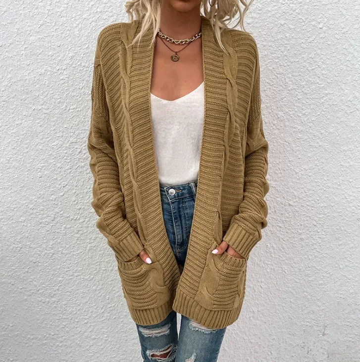 Autumn And Winter Women Fashion Sweater Knitted Cardigan Jacket Wool Fabric Cashmere Fabric Tweed Fabric Autumn And Winter Women Fashion Sweater Knitted Cardigan Jacket Wool Fabric Cashmere Fabric Tweed Fabric