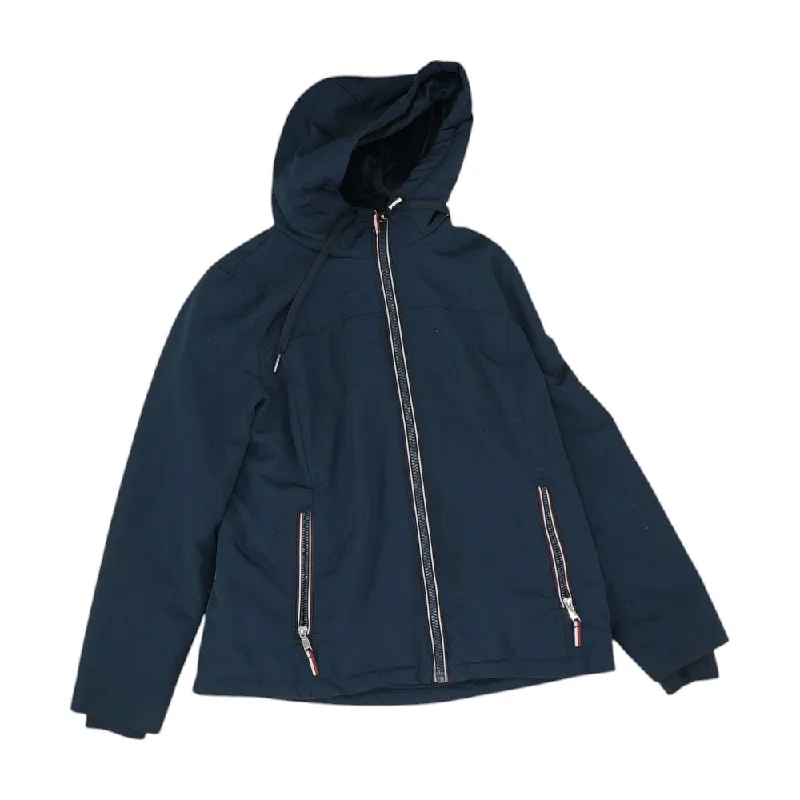 Navy Solid Jacket Knit Jacket Woven Jacket Fleece Jacket