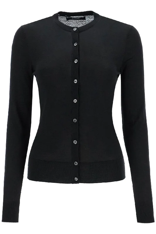 Dolce & Gabbana Women's 'Cashmere And Silk Cardigan Satin Fabric Silk Fabric Chiffon Fabric