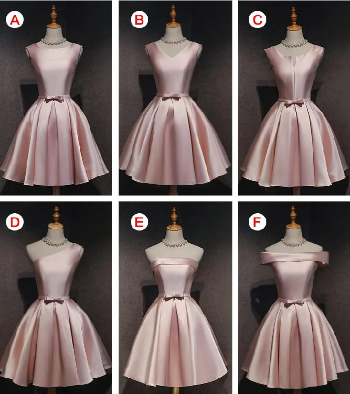 Lovely Pink Satin Short Homecoming Dresses Party Dress, Pink Short Prom Dress Tunics Practical durable Lovely Pink Satin Short Homecoming Dresses Party Dress, Pink Short Prom Dress Tunics Practical durable