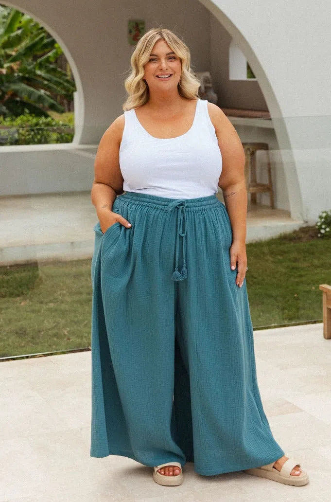 Lola Pants - Ocean Classic Straight-Leg Pants
