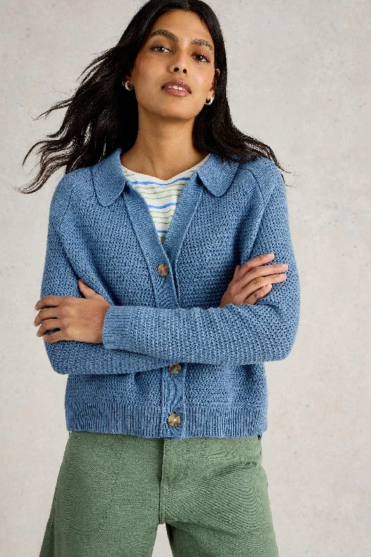 White Stuff Chaterly Collar Cardigan Elasticated Padded Insulated