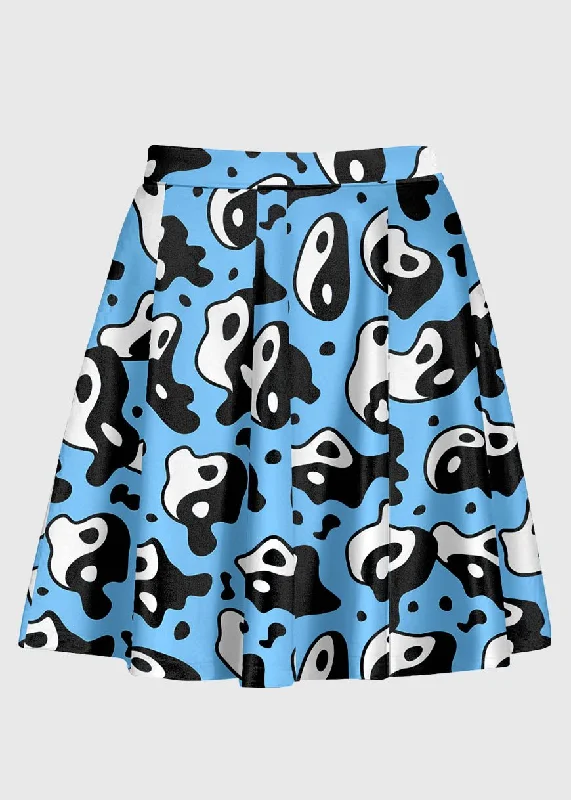 Blue Yin And Yang Skirt lace skirt intricate